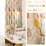 DIHINHOME Home Textile Modern Curtain DIHIN HOME Pastoral Printed,Blackout Grommet Window Curtain for Living Room,P022