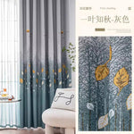 DIHINHOME Home Textile Modern Curtain DIHIN HOME Pastoral Printed,Blackout Grommet Window Curtain for Living Room,P026