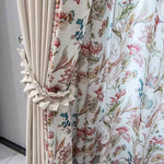 DIHINHOME Home Textile Pastoral Curtain Copy of DIHIN HOME Pastoral Flower and Leaves Jacquard,Blackout Grommet Window Curtain for Living Room,1 Panel