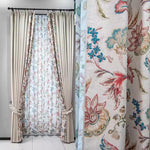 DIHINHOME Home Textile Pastoral Curtain Copy of DIHIN HOME Pastoral Flower and Leaves Jacquard,Blackout Grommet Window Curtain for Living Room,1 Panel