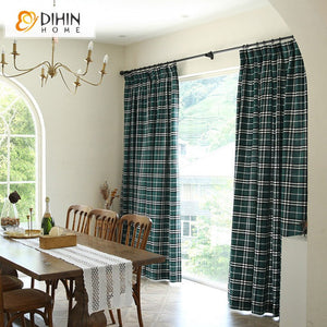 DIHINHOME Home Textile Pastoral Curtain Copy of DIHIN HOME Pastoral Green Lemon Printed,Grommet Window Curtain for Living Room,52x63-inch,1 Panel