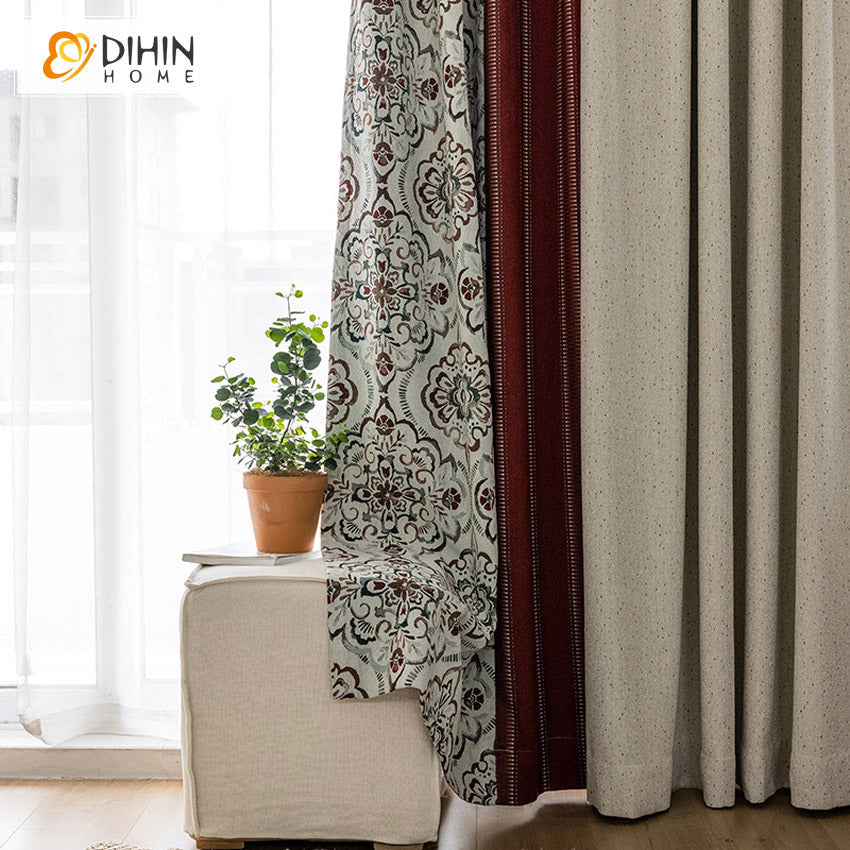 DIHINHOME Home Textile Pastoral Curtain Custom Order