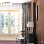 DIHINHOME Home Textile Pastoral Curtain DIHIN HOME American Pastoral Flowers Printed,Grommet Window Curtain for Living Room,Customzied Curtains