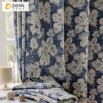 DIHINHOME Home Textile Pastoral Curtain DIHIN HOME European Abstract Floral,Blackout Grommet Window Curtain for Living Room,52x63-inch,1 Panel