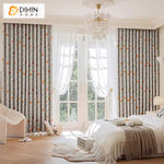 DIHINHOME Home Textile Pastoral Curtain DIHIN HOME Garden Flowers Printed,Blackout Grommet Window Curtain for Living Room,52x63-inch,1 Panel