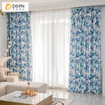 DIHINHOME Home Textile Pastoral Curtain DIHIN HOME Ginkgo Leaves Printed,Blackout Grommet Window Curtain for Living Room ,52x63-inch,1 Panel