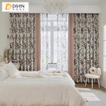 DIHINHOME Home Textile Pastoral Curtain DIHIN HOME Natural Flowers Printed,Blackout Grommet Window Curtain for Living Room ,52x63-inch,1 Panel