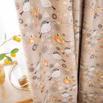 DIHINHOME Home Textile Pastoral Curtain DIHIN HOME Pastoral Bird Printed,Blackout Grommet Window Curtain for Living Room,52x63-inch,1 Panel