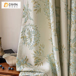 DIHINHOME Home Textile Pastoral Curtain DIHIN HOME Pastoral Flowers Embroidered,Blackout Grommet Window Curtain For Living Room ,52x63-inch,1 Panel