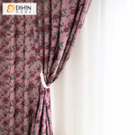 DIHINHOME Home Textile Pastoral Curtain DIHIN HOME Pastoral Flowes Printed,Half Blackout Grommet Window Curtain for Living Room ,52x63-inch,1 Panel