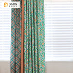 DIHINHOME Home Textile Pastoral Curtain DIHIN HOME Pastoral Green Leaves Printed,Blackout Grommet Window Curtain for Living Room ,52x63-inch,1 Panel