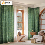 DIHINHOME Home Textile Pastoral Curtain DIHIN HOME Pastoral Natural Green Leaves Printed,Grommet Window Curtain for Living Room,Customzied Curtains