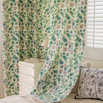 DIHINHOME Home Textile Pastoral Curtain DIHIN HOME Pastoral Natural Leaves Printed,Blackout Grommet Window Curtain for Living Room,52x63-inch,1 Panel