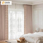 DIHINHOME Home Textile Pastoral Curtain DIHIN HOME Pastoral Pink Printed,Grommet Window Curtain for Living Room,52x63-inch,1 Panel