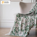 DIHINHOME Home Textile Pastoral Curtain DIHIN HOME Pastoral Pumpkin Printed With White Lace,Grommet Window Curtain for Living Room,Customzied Curtains