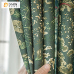 DIHINHOME Home Textile Pastoral Curtain DIHIN HOME Pastoral Retro Plants Printed,Grommet Window Curtain for Living Room,52x63-inch,1 Panel