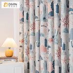 DIHINHOME Home Textile Pastoral Curtain DIHIN HOME Pastoral Trees Printed,Grommet Window Curtain for Living Room,Customzied Curtains