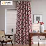 DIHINHOME Home Textile Pastoral Curtain DIHIN HOME Red Leaves Painting Printed,Blackout Grommet Window Curtain for Living Room ,52x63-inch,1 Panel