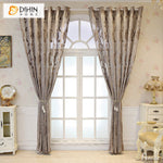 DIHINHOME Home Textile Sheer Curtain DIHIN HOME European Jacquard,Grommet Window Curtain for Living Room ,52x63-inch,1 Panelriped
