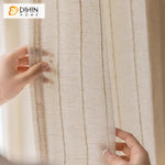 DIHINHOME Home Textile Sheer Curtain DIHIN HOME Modern Cotton Linen,Blackout Grommet Window Sheer Curtain for Living Room,52x63-inch,1 Panel