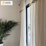 DIHINHOME Home Textile Sheer Curtain DIHIN HOME Modern Fashion Striped,Blackout Grommet Window Sheer Curtain for Living Room,52x63-inch,1 Panel