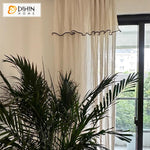 DIHINHOME Home Textile Sheer Curtain DIHIN HOME Modern Fashion Striped,Blackout Grommet Window Sheer Curtain for Living Room,52x63-inch,1 Panel