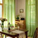 DIHINHOME Home Textile Sheer Curtain DIHIN HOME Modern Green Color,Blackout Grommet Window Sheer Curtain for Living Room,52x63-inch,1 Panel