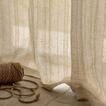 DIHINHOME Home Textile Sheer Curtain DIHIN HOME Modern Linen Fabric,Blackout Grommet Window Sheer Curtain for Living Room,52x63-inch,1 Panel