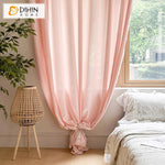 DIHINHOME Home Textile Sheer Curtain DIHIN HOME Modern Pink Color,Blackout Grommet Window Sheer Curtain for Living Room,52x63-inch,1 Panel