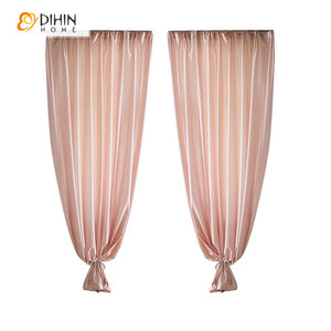 DIHINHOME Home Textile Sheer Curtain DIHIN HOME Modern Pink Color,Blackout Grommet Window Sheer Curtain for Living Room,52x63-inch,1 Panel