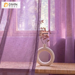 DIHINHOME Home Textile Sheer Curtain DIHIN HOME Modern Purple Color,Blackout Grommet Window Sheer Curtain for Living Room,52x63-inch,1 Panel