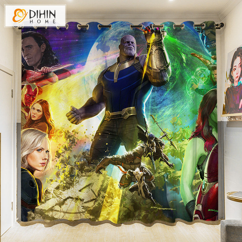 DIHIN HOME 3D Cartoon Printed High Blackout Curtains,Window Curtains Grommet Curtain For Living Room,1 Panel Included,DH041 Roman Shades Curtains Window Blinds custom curtains blackout curtains curtains for living room sheer curtains curtain fabric linen curtains kitchen curtains velvet curtains pinch pleat curtains bay window curtains outdoor curtains pleated curtains floral curtains dining room curtains kitchen valances drapes for bedroom patio curtains nursery curtains grommet curtains