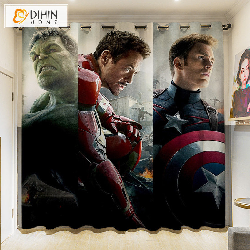 DIHIN HOME 3D Cartoon Printed High Blackout Curtains,Window Curtains Grommet Curtain For Living Room,1 Panel Included,DH053 Roman Shades Curtains Window Blinds custom curtains blackout curtains curtains for living room sheer curtains curtain fabric linen curtains kitchen curtains velvet curtains pinch pleat curtains bay window curtains outdoor curtains pleated curtains floral curtains dining room curtains kitchen valances drapes for bedroom patio curtains nursery curtains grommet curtains