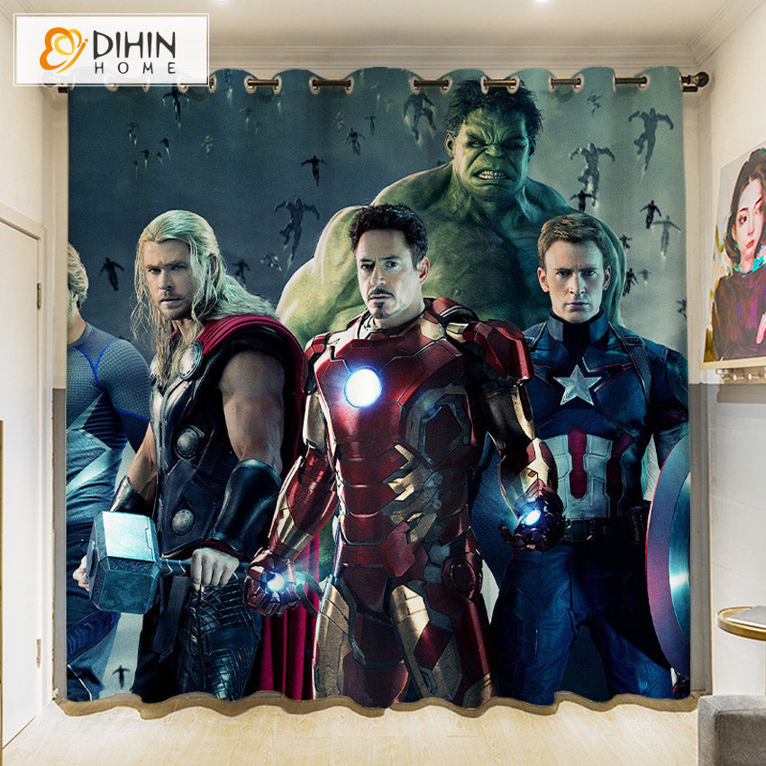 DIHIN HOME 3D Cartoon Printed High Blackout Curtains,Window Curtains Grommet Curtain For Living Room,1 Panel Included,DH055 Roman Shades Curtains Window Blinds custom curtains blackout curtains curtains for living room sheer curtains curtain fabric linen curtains kitchen curtains velvet curtains pinch pleat curtains bay window curtains outdoor curtains pleated curtains floral curtains dining room curtains kitchen valances drapes for bedroom patio curtains nursery curtains grommet curtains