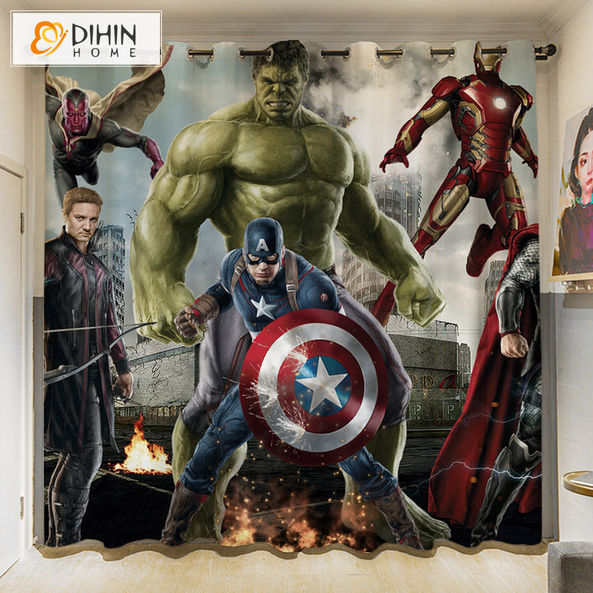 DIHIN HOME 3D Cartoon Printed High Blackout Curtains,Window Curtains Grommet Curtain For Living Room,1 Panel Included,DH056 Roman Shades Curtains Window Blinds custom curtains blackout curtains curtains for living room sheer curtains curtain fabric linen curtains kitchen curtains velvet curtains pinch pleat curtains bay window curtains outdoor curtains pleated curtains floral curtains dining room curtains kitchen valances drapes for bedroom patio curtains nursery curtains grommet curtains