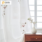 DIHIN HOME 3D Luxury White Flowers Printed,Sheer Curtain, Grommet Window Curtain for Living Room ,52x63-inch,1 Panel Roman Shades Curtains Window Blinds custom curtains blackout curtains curtains for living room sheer curtains curtain fabric linen curtains kitchen curtains velvet curtains pinch pleat curtains bay window curtains outdoor curtains pleated curtains floral curtains dining room curtains kitchen valances drapes for bedroom patio curtains nursery curtains grommet curtains