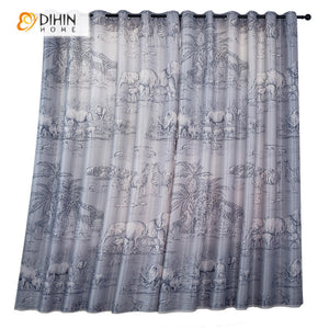 DIHIN HOME 3D Printed African Grassland Animals Blackout Curtains,Window Curtains Grommet Curtain For Living Room ,39x102-inch,2 Panels Included Roman Shades Curtains Window Blinds custom curtains blackout curtains curtains for living room sheer curtains curtain fabric linen curtains kitchen curtains velvet curtains pinch pleat curtains bay window curtains outdoor curtains pleated curtains floral curtains dining room curtains kitchen valances drapes for bedroom patio curtains nursery curtains grommet curtai