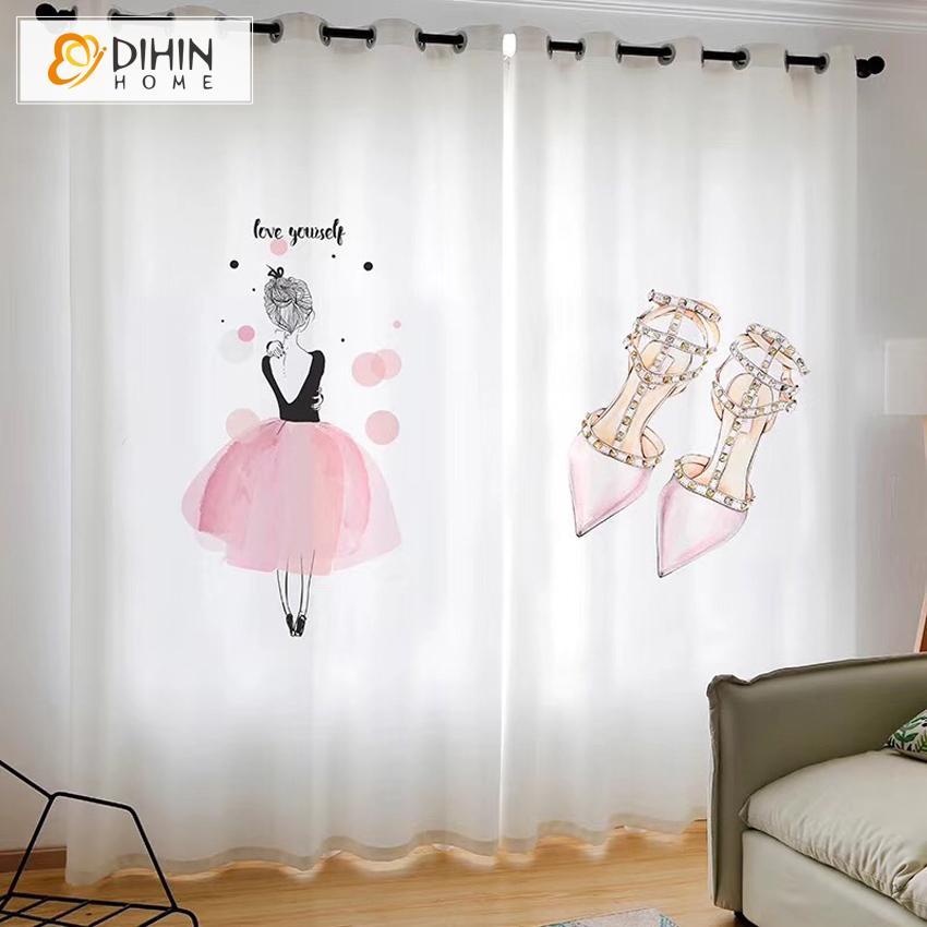 DIHIN HOME 3D Printed Ballet Shoes Blackout Curtains,Window Curtains Grommet Curtain For Living Room ,39x102-inch,2 Panels Included Roman Shades Curtains Window Blinds custom curtains blackout curtains curtains for living room sheer curtains curtain fabric linen curtains kitchen curtains velvet curtains pinch pleat curtains bay window curtains outdoor curtains pleated curtains floral curtains dining room curtains kitchen valances drapes for bedroom patio curtains nursery curtains grommet curtains