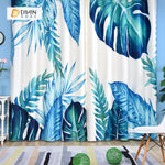 DIHIN HOME 3D Printed Big Blue Leaves Blackout Curtains ,Window Curtains Grommet Curtain For Living Room ,39x102-inch,2 Panels Included Roman Shades Curtains Window Blinds custom curtains blackout curtains curtains for living room sheer curtains curtain fabric linen curtains kitchen curtains velvet curtains pinch pleat curtains bay window curtains outdoor curtains pleated curtains floral curtains dining room curtains kitchen valances drapes for bedroom patio curtains nursery curtains grommet curtains