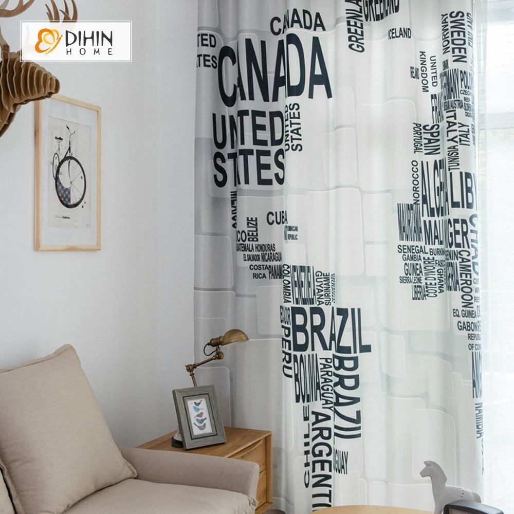 DIHIN HOME 3D Printed Black Words Blackout Curtains ,Window Curtains Grommet Curtain For Living Room ,39x102-inch,2 Panels Included Roman Shades Curtains Window Blinds custom curtains blackout curtains curtains for living room sheer curtains curtain fabric linen curtains kitchen curtains velvet curtains pinch pleat curtains bay window curtains outdoor curtains pleated curtains floral curtains dining room curtains kitchen valances drapes for bedroom patio curtains nursery curtains grommet curtains