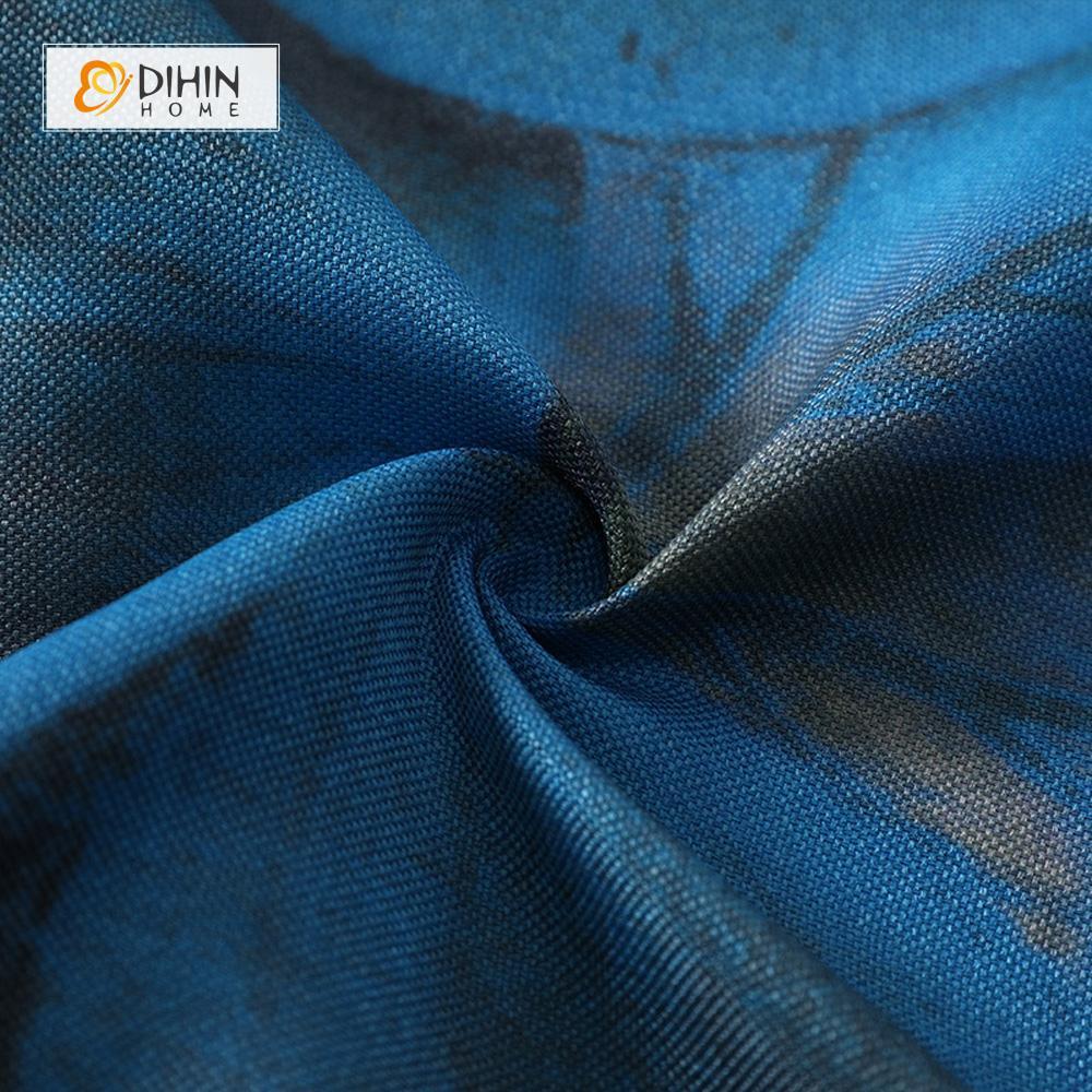 DIHIN HOME 3D Printed Blue Flowers Blackout Curtains ,Window Curtains Grommet Curtain For Living Room ,39x102-inch,2 Panels Included Roman Shades Curtains Window Blinds custom curtains blackout curtains curtains for living room sheer curtains curtain fabric linen curtains kitchen curtains velvet curtains pinch pleat curtains bay window curtains outdoor curtains pleated curtains floral curtains dining room curtains kitchen valances drapes for bedroom patio curtains nursery curtains grommet curtains