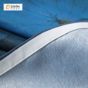 DIHIN HOME 3D Printed Blue Flowers Blackout Curtains ,Window Curtains Grommet Curtain For Living Room ,39x102-inch,2 Panels Included Roman Shades Curtains Window Blinds custom curtains blackout curtains curtains for living room sheer curtains curtain fabric linen curtains kitchen curtains velvet curtains pinch pleat curtains bay window curtains outdoor curtains pleated curtains floral curtains dining room curtains kitchen valances drapes for bedroom patio curtains nursery curtains grommet curtains