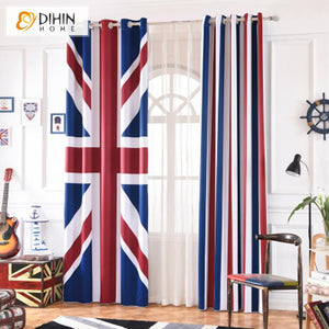 DIHIN HOME 3D Printed British Flag Blackout Curtains,Window Curtains Grommet Curtain For Living Room ,39x102-inch,2 Panels Include Roman Shades Curtains Window Blinds custom curtains blackout curtains curtains for living room sheer curtains curtain fabric linen curtains kitchen curtains velvet curtains pinch pleat curtains bay window curtains outdoor curtains pleated curtains floral curtains dining room curtains kitchen valances drapes for bedroom patio curtains nursery curtains grommet curtains