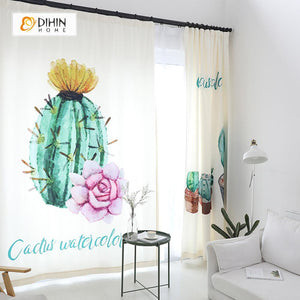 DIHIN HOME 3D Printed Cactus Bonsai Blackout Curtains ,Window Curtains Grommet Curtain For Living Room ,39x102-inch,2 Panels Included Roman Shades Curtains Window Blinds custom curtains blackout curtains curtains for living room sheer curtains curtain fabric linen curtains kitchen curtains velvet curtains pinch pleat curtains bay window curtains outdoor curtains pleated curtains floral curtains dining room curtains kitchen valances drapes for bedroom patio curtains nursery curtains grommet curtains