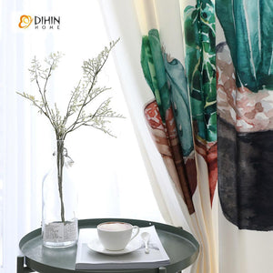 DIHIN HOME 3D Printed Cactus Bonsai Blackout Curtains ,Window Curtains Grommet Curtain For Living Room ,39x102-inch,2 Panels Included Roman Shades Curtains Window Blinds custom curtains blackout curtains curtains for living room sheer curtains curtain fabric linen curtains kitchen curtains velvet curtains pinch pleat curtains bay window curtains outdoor curtains pleated curtains floral curtains dining room curtains kitchen valances drapes for bedroom patio curtains nursery curtains grommet curtains