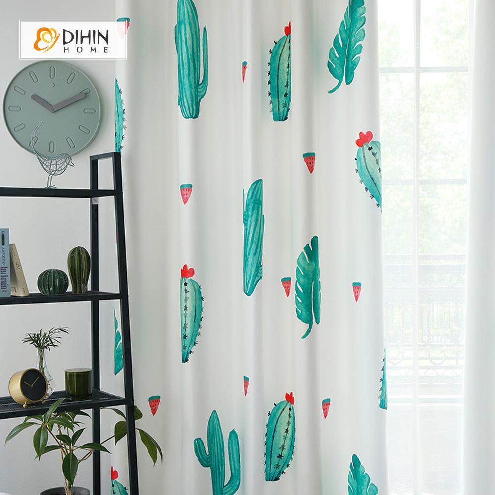 DIHIN HOME 3D Printed Cactus Garden Blackout Curtains ,Window Curtains Grommet Curtain For Living Room ,39x102-inch,2 Panels Included Roman Shades Curtains Window Blinds custom curtains blackout curtains curtains for living room sheer curtains curtain fabric linen curtains kitchen curtains velvet curtains pinch pleat curtains bay window curtains outdoor curtains pleated curtains floral curtains dining room curtains kitchen valances drapes for bedroom patio curtains nursery curtains grommet curtains