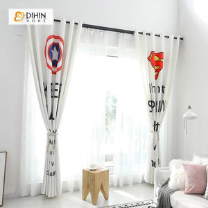 DIHIN HOME 3D Printed Captain America and Superman Blackout Curtains ,Window Curtains Grommet Curtain For Living Room ,39x102-inch,2 Panels Included Roman Shades Window Curtains Curtains Window Blinds Curtains Drapes linen drapery curtains and drapes windows drapes custom curtains blackout curtains curtains for living room window shades sheer curtains curtain fabric window treatments custom drapery