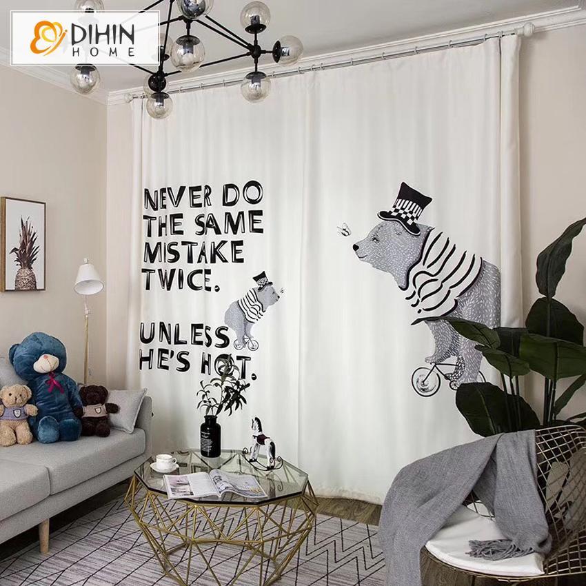DIHIN HOME 3D Printed Cartoon Bear Blackout Curtains,Window Curtains Grommet Curtain For Living Room ,39x102-inch,2 Panels Included Roman Shades Curtains Window Blinds custom curtains blackout curtains curtains for living room sheer curtains curtain fabric linen curtains kitchen curtains velvet curtains pinch pleat curtains bay window curtains outdoor curtains pleated curtains floral curtains dining room curtains kitchen valances drapes for bedroom patio curtains nursery curtains grommet curtains