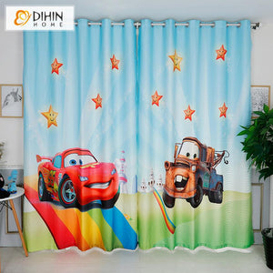 DIHIN HOME 3D Printed Cartoon Cars The Mcqueen Blackout Curtains,Window Curtains Grommet Curtain For Living Room ,39x102-inch,2 Panels Included Roman Shades Curtains Window Blinds custom curtains blackout curtains curtains for living room sheer curtains curtain fabric linen curtains kitchen curtains velvet curtains pinch pleat curtains bay window curtains outdoor curtains pleated curtains floral curtains dining room curtains kitchen valances drapes for bedroom patio curtains nursery curtains grommet curtain