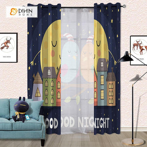 DIHIN HOME 3D Printed Cartoon House Blackout Curtains ,Window Curtains Grommet Curtain For Living Room ,39x102-inch,2 Panels Included Roman Shades Curtains Window Blinds custom curtains blackout curtains curtains for living room sheer curtains curtain fabric linen curtains kitchen curtains velvet curtains pinch pleat curtains bay window curtains outdoor curtains pleated curtains floral curtains dining room curtains kitchen valances drapes for bedroom patio curtains nursery curtains grommet curtains